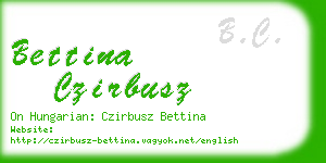 bettina czirbusz business card